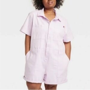 Target Pride Romper Boilersuit Lavender jumpsuit small preppy utility school